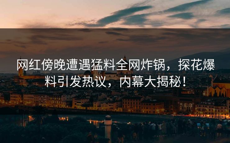 网红傍晚遭遇猛料全网炸锅，探花爆料引发热议，内幕大揭秘！